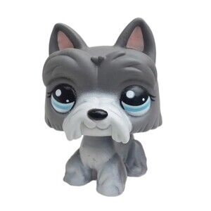 Littlest Pet Shop LPS Gray Grey White Scottie Puppy Dog Scotty #1860
